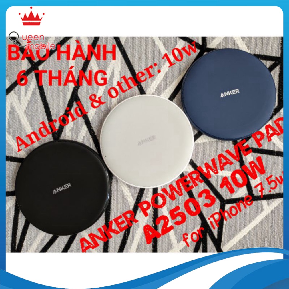 Sạc không dây anker Powerwave Pad A2503 10w đế sạc nhanh không dây