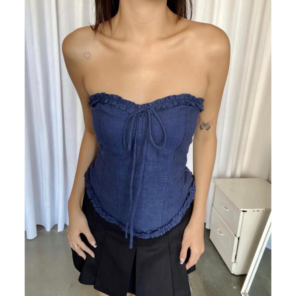 CILYS TOP Áo thiết kế chất liệu cotton in nổi