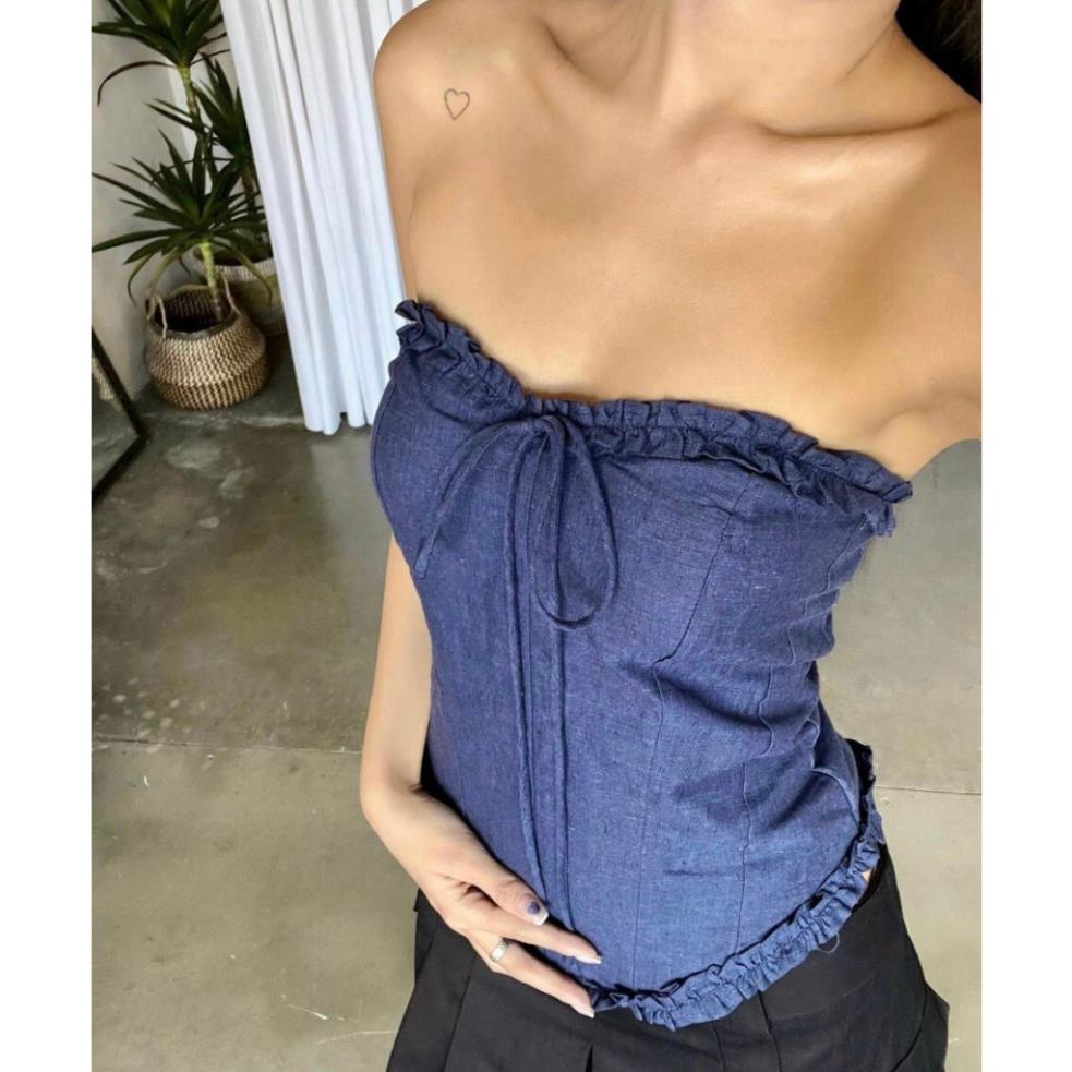 CILYS TOP Áo thiết kế chất liệu cotton in nổi