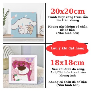 (Có Kèm Khung) Tranh Đính Đá Tự Làm,Tranh Gắn Đá 5D DIY Nhiều Hình Xinh Dễ Thương