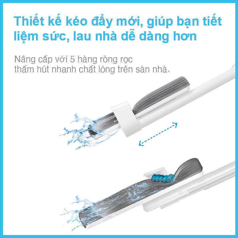 [Outlet S2] Cây Lau Nhà MyJae Đài Loan Dạng Mút Xốp PVA Thông Minh Lau Sàn Siêu Hút Nước