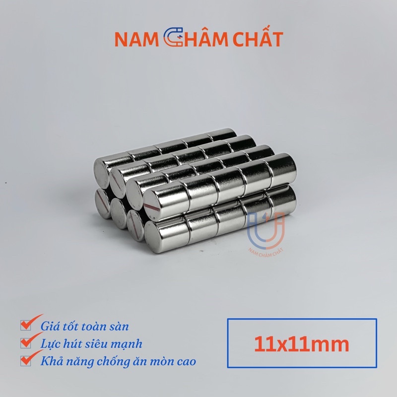 nam châm trắng neodymium, nam châm đất hiếm lực hút cực mạnh 11x11mm ...