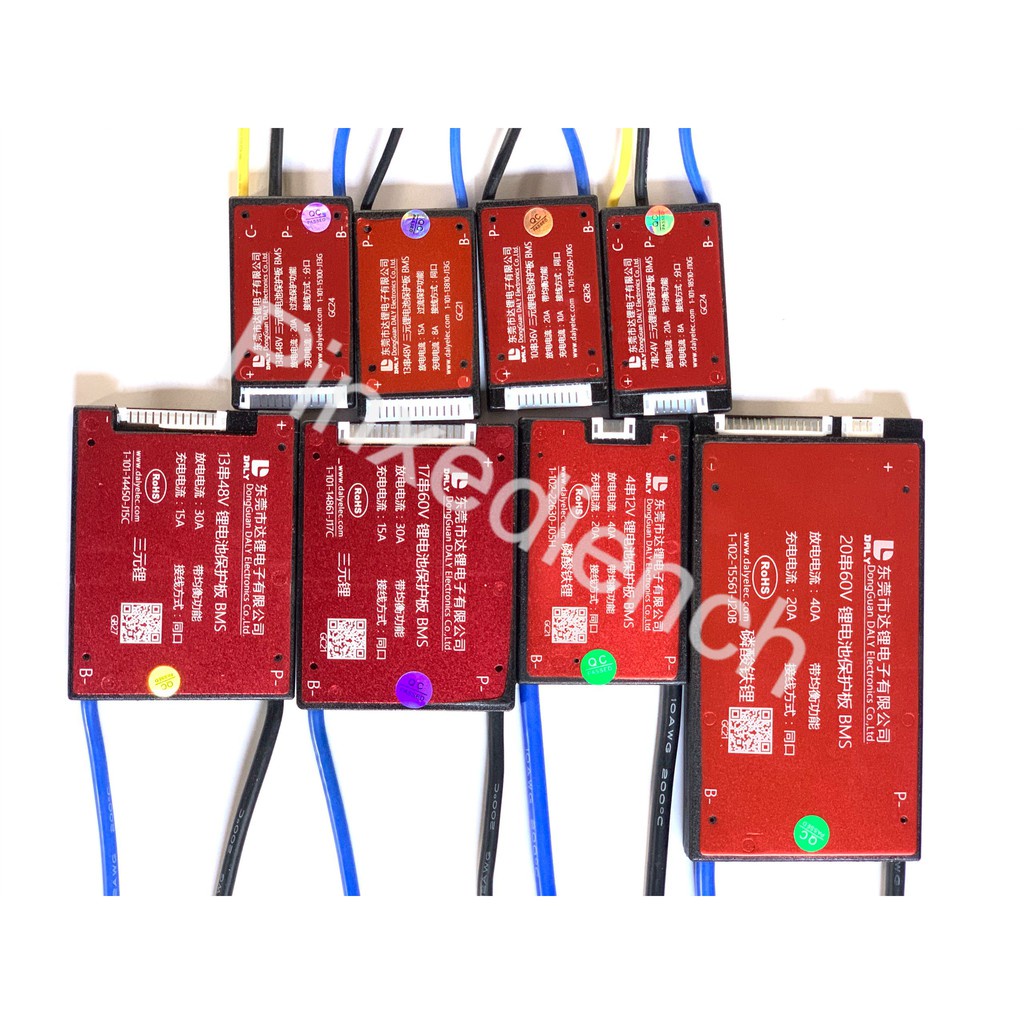 Bảng Mạch Bảo Vệ Pin 18650 Lithium Ion 3.7V BMS DALY 7S 10S 13S 17S 20S ...