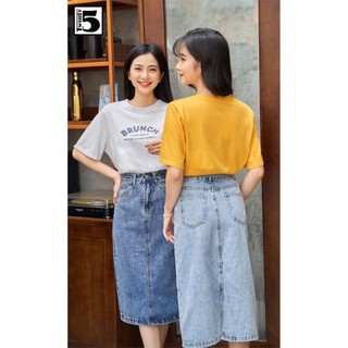 Chân Váy Bò Dáng Dài - Váy Bò Dáng Dài Xẻ Sau Ôm Eo TWENTY FIVE 4089