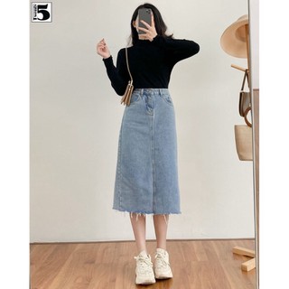 Chân Váy Jean Dài Xẻ Sau Dáng Ôm Tôn Dáng – Thiết Kế Thanh Lịch Dễ Mặc Twentyfive Fashion - 4109