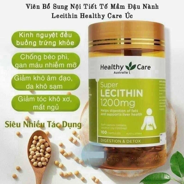 [HÀNG ÚC BAO CHECK] MẦM ĐẬU NÀNH ÚC HEALTHY CARE SUPER LECITHIN HIUPS LÀM ĐẸP DA, CÂN BẰNG NỘI TIẾT PHỤ NỮ ..