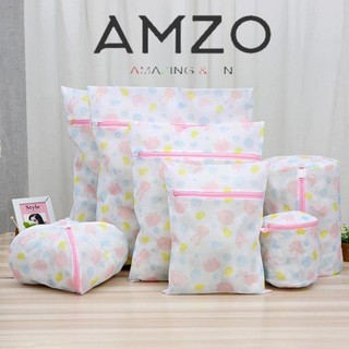 AMZO_SET 5 TÚI LƯỚI GIẶT ĐỰNG QUẦN ÁO, ĐỒ LÓT TRONG MÁY GIẶT NHIỀU SIZE - TÚI GIẶT BẢO QUẢN QUẦN ÁO