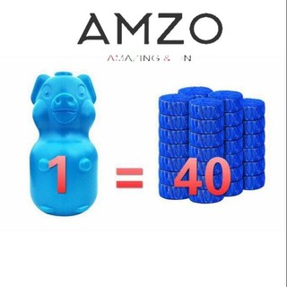 AMZO_LỌ THẢ BỒN CẦU TẨY SẠCH - DIỆT KHUẨN - KHỬ MÙI TOILET HÌNH CON HEO / LỢN