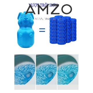 AMZO_LỌ THẢ BỒN CẦU TẨY SẠCH - DIỆT KHUẨN - KHỬ MÙI TOILET HÌNH CON HEO / LỢN