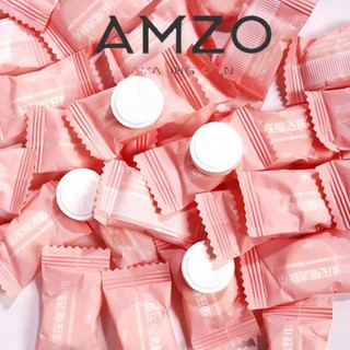 AMZO_KHĂN MẶT NÉN DU LỊCH COTTON DÀY DẶN CHÍNH HÃNG 20X22CM