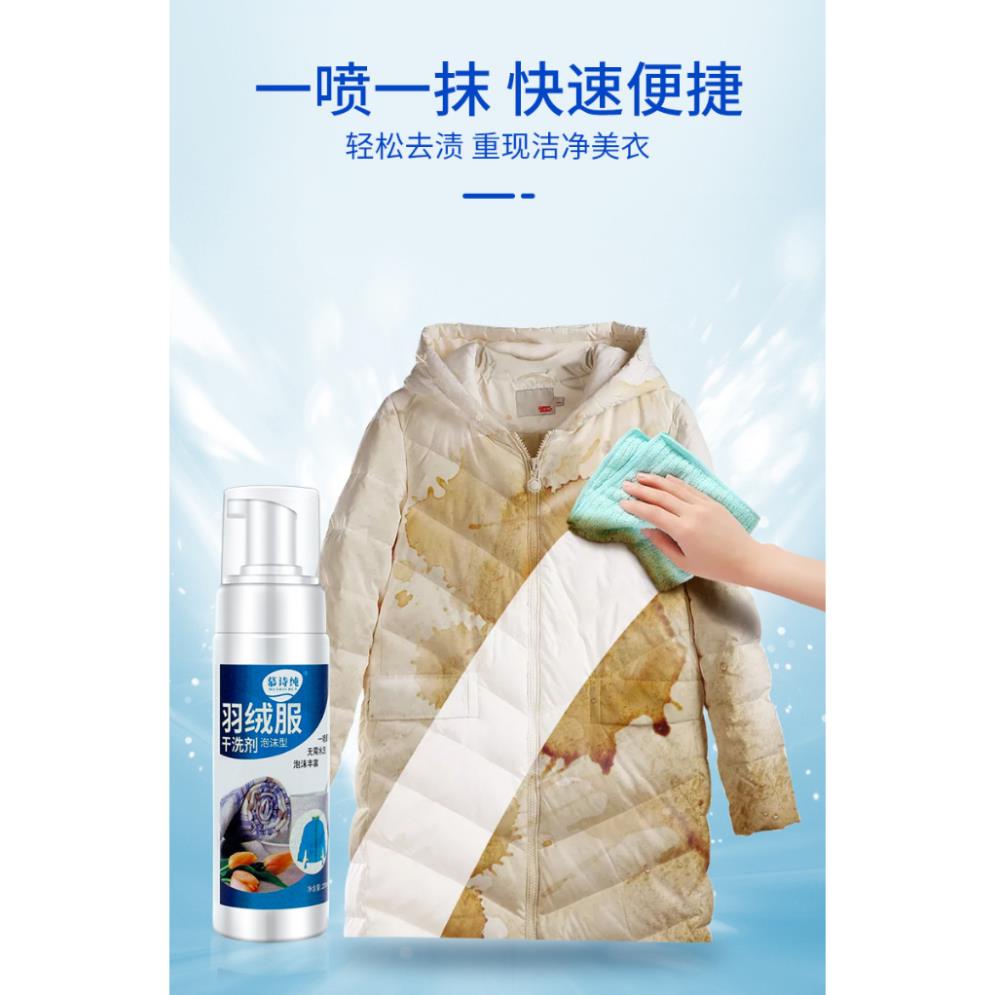 Chai Xịt Giặt Khô Áo Quần - Bọt làm sạch, vệ sinh quần áo siêu tốc nhanh gọn