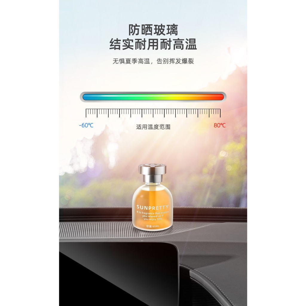 Nước Hoa Ô tô Nhập Khẩu, Nhiều Màu Sắc Trăng Trí Ô tô, Khử Mùi, Khuếch Tan Hương Thơm 65ml