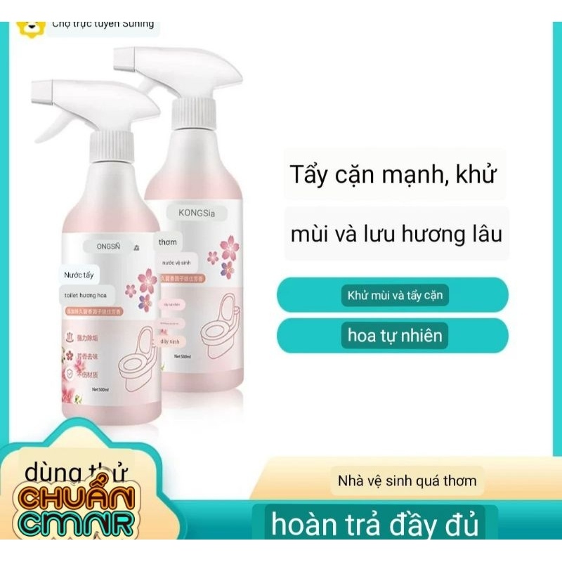 chai tẩy rửa hương hoa nhà vệ sinh khử mùi 500ml