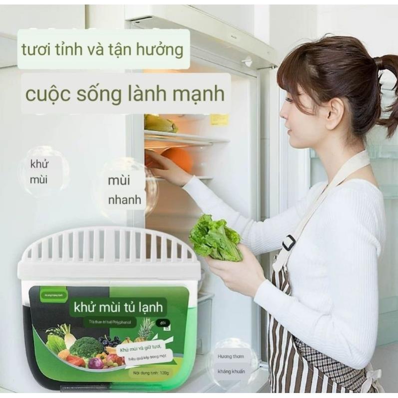 Hộp khử mùi tủ lạnh nhật than hoạt tính
