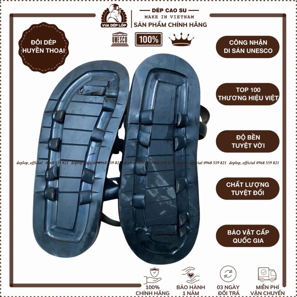 Dép cao su 5 quai xỏ ngón thương hiệu Vua Dép Lốp xăng đan bền đẹp chất lượng phù hợp công sở DL21