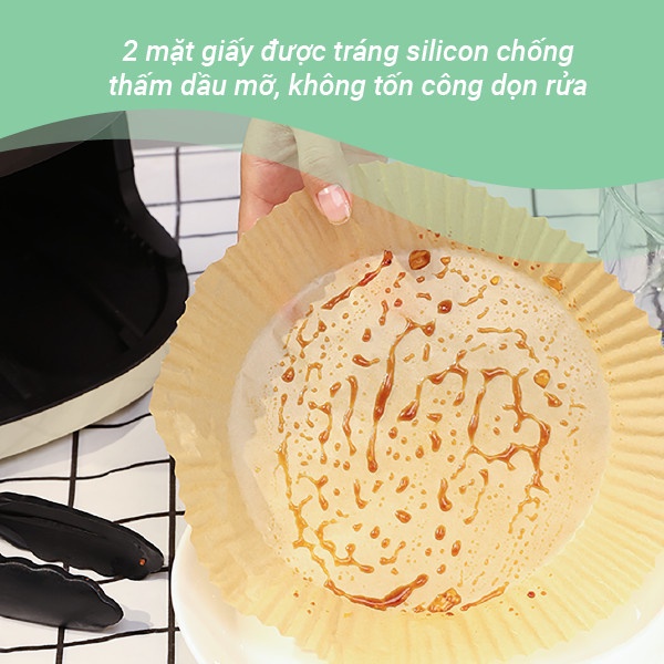 Ảnh Giấy Nến Cho Nồi Chiên Không Dầu MyJae (1 hộp/30 tờ) 3