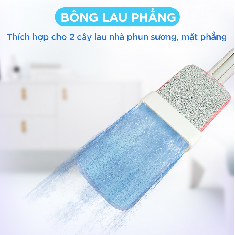 Ảnh Bông Lau Thay Thế MyJae Đài Loan Sợi Fiber Cho Cây Lau Nhà Tự Vắt Kháng Khuẩn Và Cây Lau Nhà Phun Sương 33.5 x 10.5 cm 4