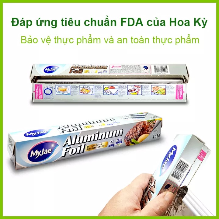 Combo 3 Hộp Giấy Bạc Màng Nhôm MyJae Để Bảo Quản, Nướng Thức Ăn  30cm x 14m