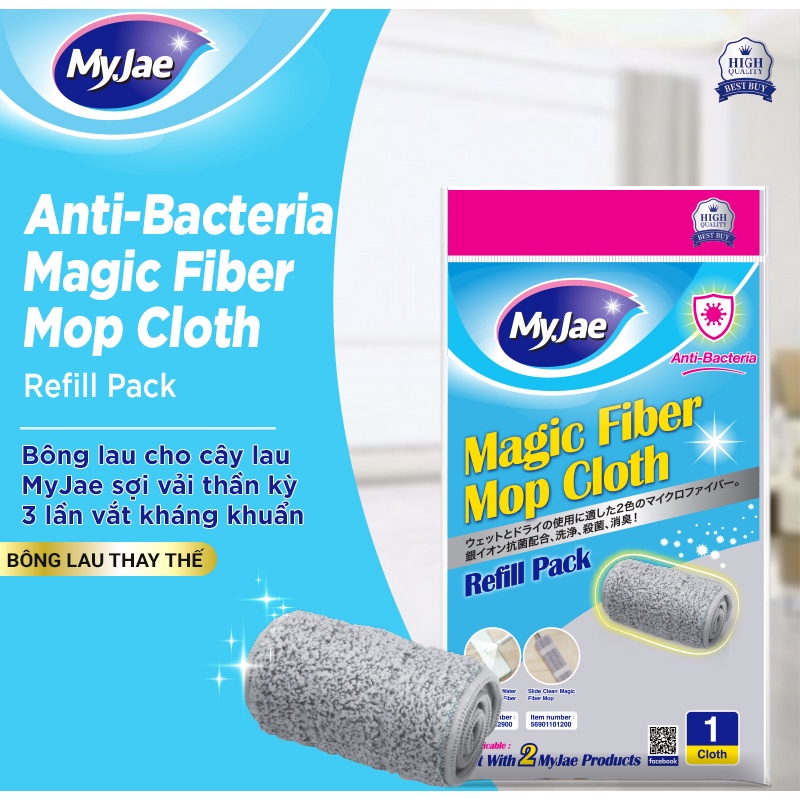 Ảnh Bông lau thay thế cho cây lau nhà sợi Microfiber tự vắt kháng khuẩn và cây lau nhà tự vắt phun sương MyJae 2