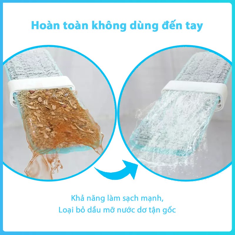 Ảnh Bông lau thay thế cho cây lau nhà sợi Microfiber tự vắt kháng khuẩn và cây lau nhà tự vắt phun sương MyJae 4