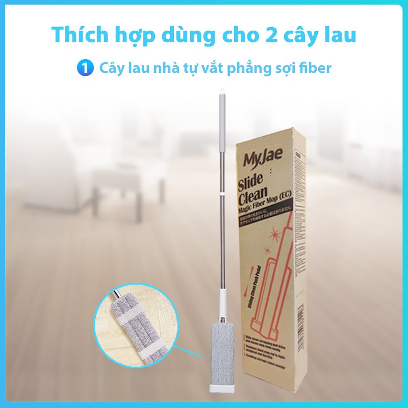 Bông lau thay thế cho cây lau nhà sợi Microfiber tự vắt kháng khuẩn và cây lau nhà tự vắt phun sương MyJae