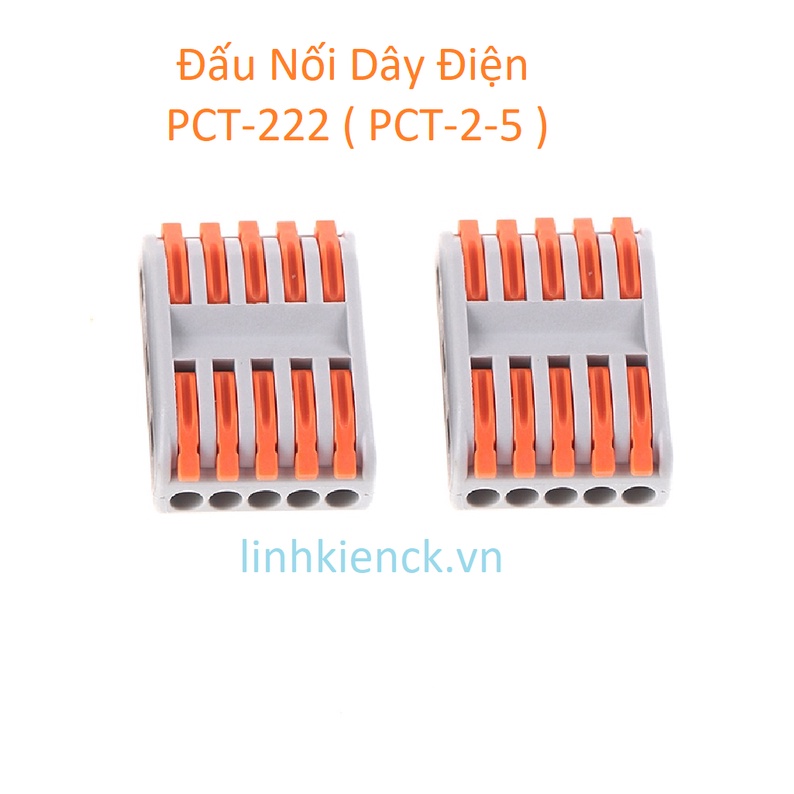 (2 Cái) CÚT NỐI DÂY ĐIỆN Khối Đấu Nối Dây Điện PCT-222 (PCT-2-5 ...
