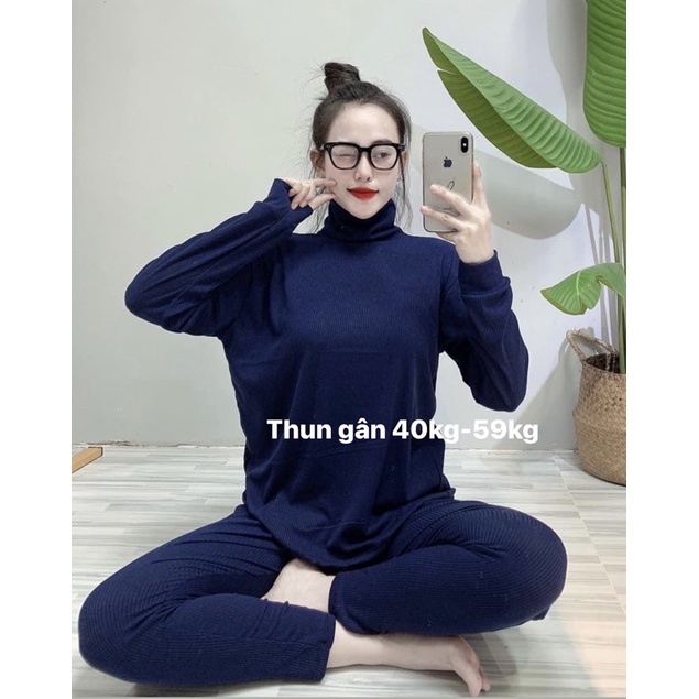 Xanh đen (thun gân)