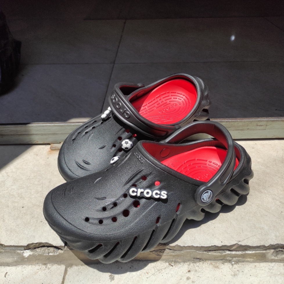 [Hàng sẵn] Dép crocs echo bạn dạng black color cực ngầu, dép crocs lỗi ...
