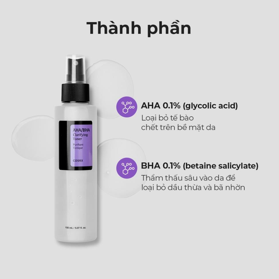 Nước Hoa Hồng Cosrx Chứa Aha Bha Clarifying Treatment Toner 50ml