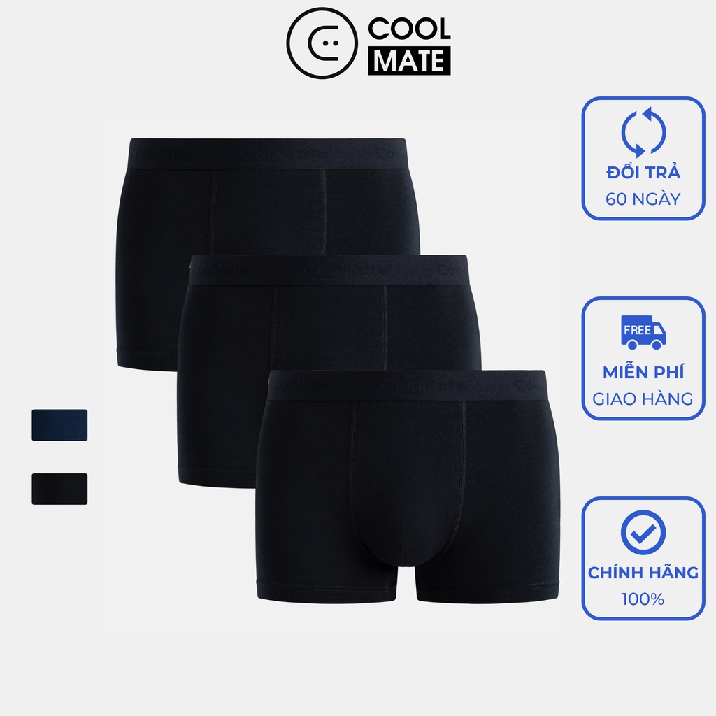Combo 3 quần lót nam Trunk Tencel mềm mại thấm hút tốt - thương hiệu Coolmate