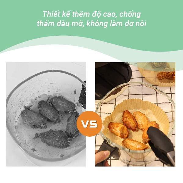 Giấy Nến Cho Nồi Chiên Không Dầu MyJae (1 hộp/30 tờ)