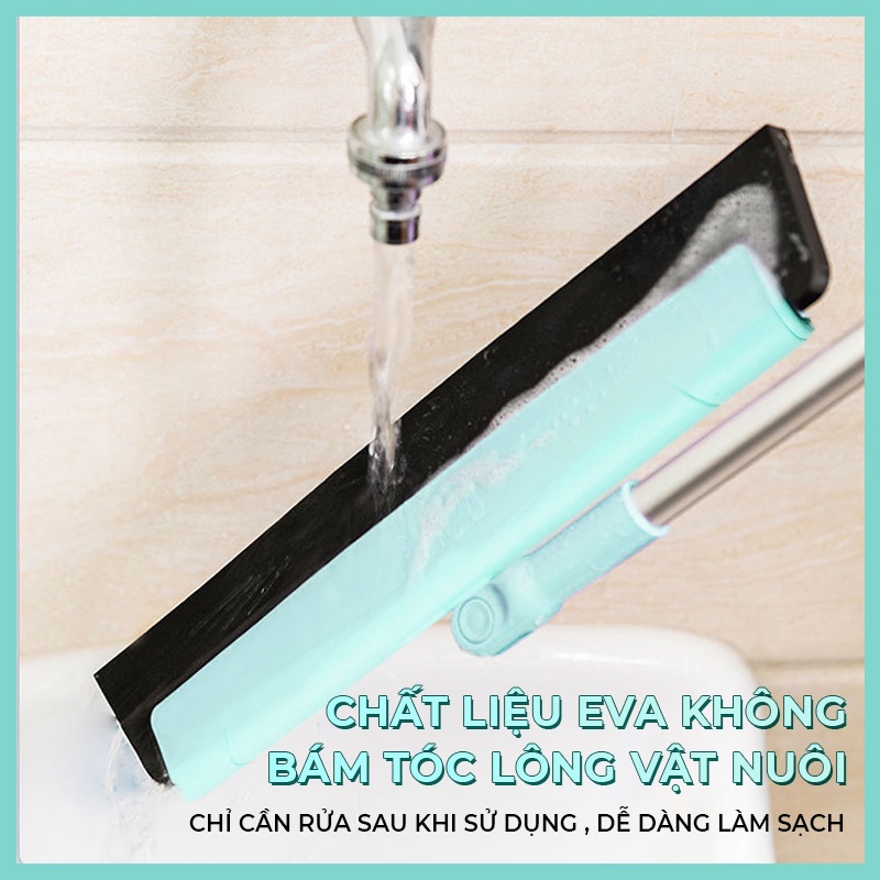 [Outlet S2] Cây Gạt Nước EVA Đa Năng MyJae Xoay 180 Độ, Chổi Quét Nhà Có Thể Thu Gọn