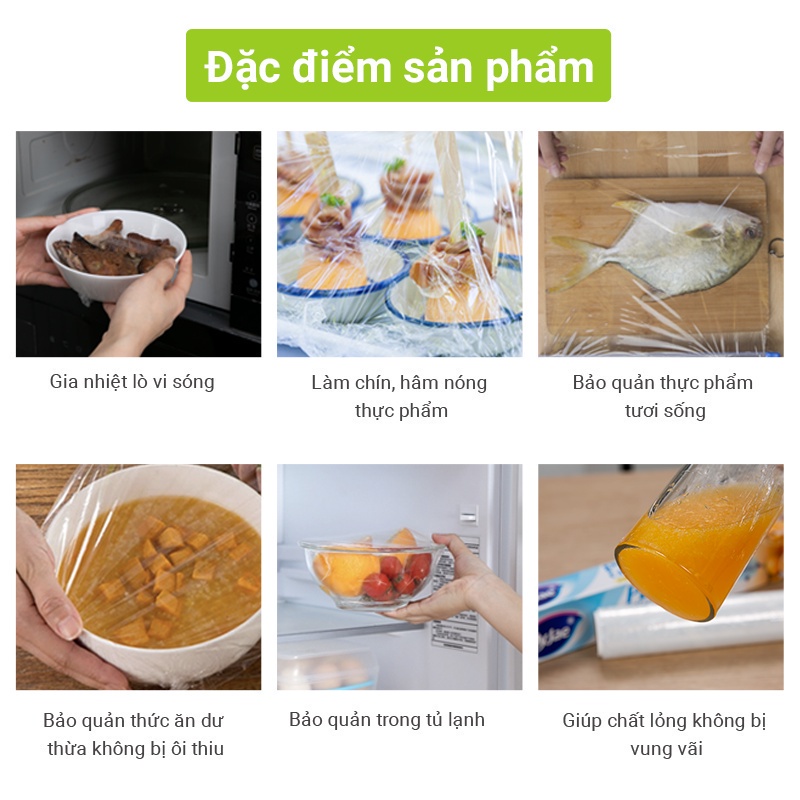 Ảnh Lõi Màng Bọc Thực Phẩm PE MyJae Đài Loan Bảo Quản Thực Phẩm 30cm x 120m (Không Kèm Hộp) 1