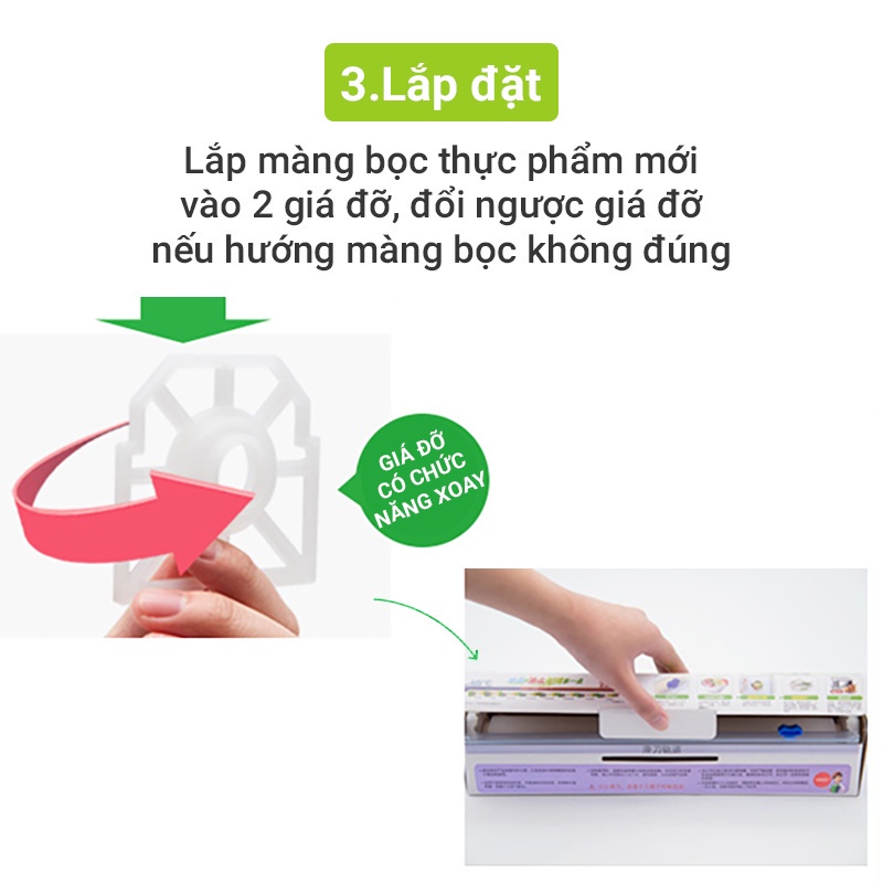 Ảnh Lõi Màng Bọc Thực Phẩm PE MyJae Đài Loan Bảo Quản Thực Phẩm 30cm x 120m (Không Kèm Hộp) 4