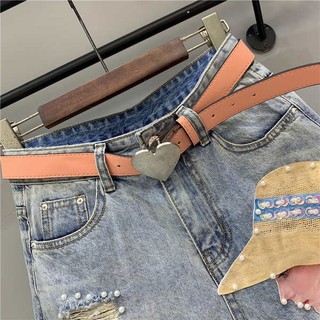 ✿ quần đùi jean nữ lưng cao ✿ có hàng sẵn Quần Short Denim Rách Đính Hạt Kim Sa Bản Đồ Công Nghiệp Hạt Kim Sa Tua Rua Hình Năm Cánh Làm Đẹp Cho#Quần Lửng Thời Trang Phong Cách Phương Tây Size