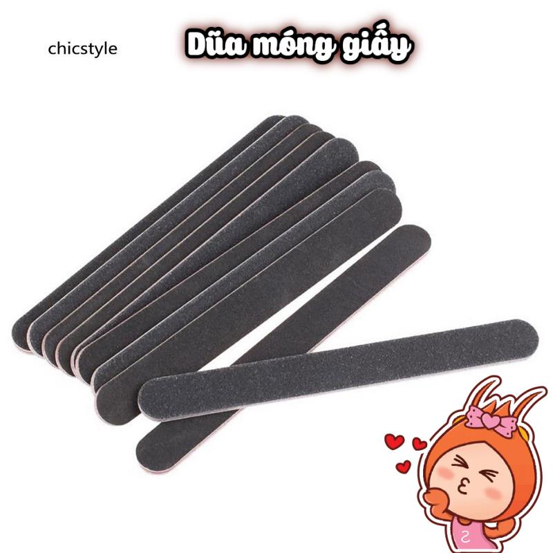10 Cây dũa móng tay nhám bằng giấy hai mặt