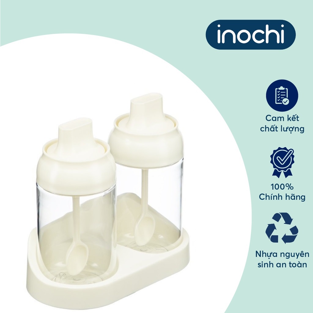 BỘ 2 LỌ GIA VỊ TRITAN Yoko Inochi - cao cấp, an toàn cho sức khỏe, có muỗng kèm theo, tiện lợi
