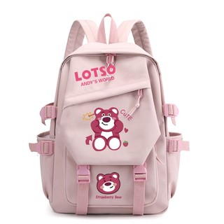 Ba Lô Chống Thấm Nước Thoáng Khí In Hình Toy Story Lotso Sức Chứa Lớn Thời Trang Cho Nam Và Nữ BY3