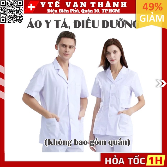 ✓ Áo Y Tá, Dược Sĩ, Điều Dưỡng Trắng | Sỉ Lẻ Áo Blouse Trắng, Đồng Phục  Bệnh Viện -Vt0175 | Shopee Việt Nam