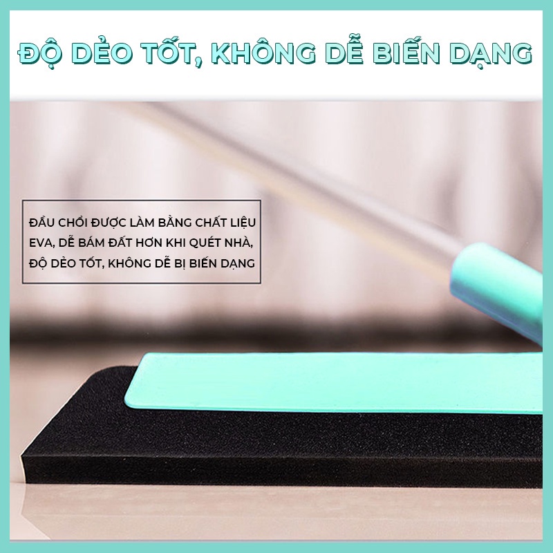 [Outlet S2] Cây Gạt Nước EVA Đa Năng MyJae Xoay 180 Độ, Chổi Quét Nhà Có Thể Thu Gọn