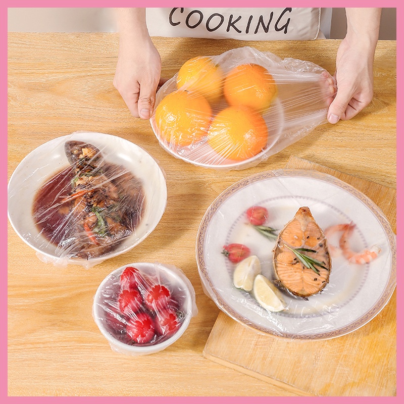 Màng bọc thực phẩm PE dạng bo chun MyJae, màng bọc bảo quản thức ăn (100 Cái/Gói)