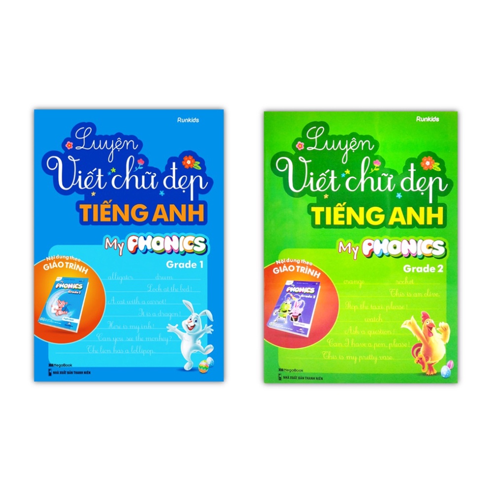 Sách - Combo Luyện viết chữ đẹp tiếng Anh My Phonics Grade 1 + 2 (MG ...