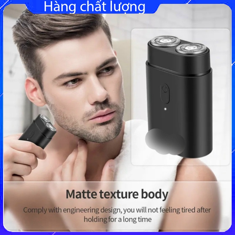 Máy cạo râu mini 2 lưỡi Elept-585 cao cấp lưỡi thép tự mài sắc, Dao cạo ...