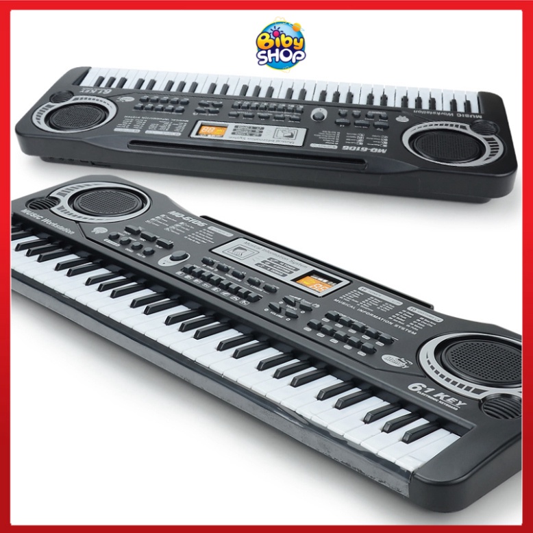 Đàn PIANO 61 KEY Cho Bé - Đàn ORGAN Kèm Míc Có Loa Cực To Giúp Bé Giải Trí 6 Bàn Phím Kèm Mic 6 Bài Hát Và 16 Tone Nhạc