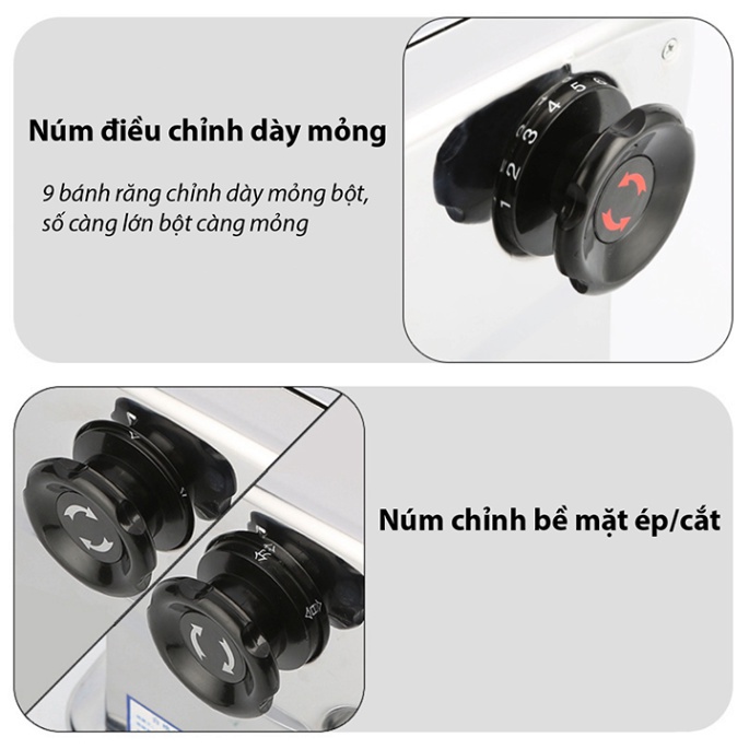 Máy cán mì 2 dao 135W cán mì đa năng, phù hợp gia đình và kinh doanh