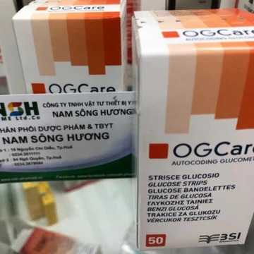 DATE MỚI NHẤT QUE TEST THỬ ĐƯỜNG HUYẾT TIỂU ĐƯỜNG OGCARE OG CARE 50 25 QUE/HỘP