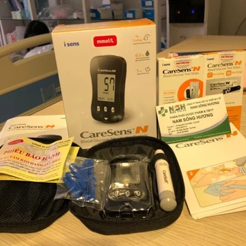 ❤️[HÀNG HÀN QUỐC] MÁY ĐO ĐƯỜNG HUYẾT máy đo tiểu đường CARESENS N CARESEN HÀN QUỐC tặng kèm 10 kim và hộp 25 que thử