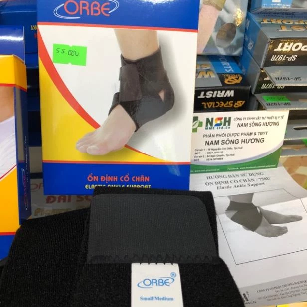 BĂNG THUN ĐAI QUẤN BÓ HỖ TRỢ ỔN ĐỊNH CỔ CHÂN ORBE SIZE S M L XL, Băng thun quấn cổ chân Orbe