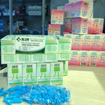 ✅ HỘP 100 Kim lấy máu kim chích máu đầu tròn máy đo đường huyết thử tiểu đường KIM LẤY CHÍCH MÁU 4 CẠNH ĐẦU TRÒN