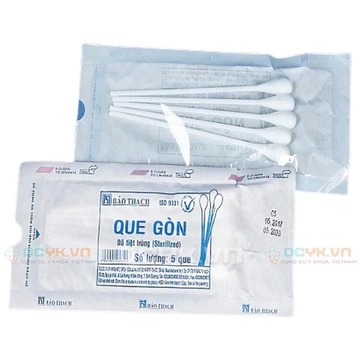 ❤️[GÓI 05 QUE] Que gòn Bông gòn Bảo thạch, Que xét nghiệm thí nghiẹm Bảo Thạch, que bông gòn đầu to tiệt trùng Bảo Thạch